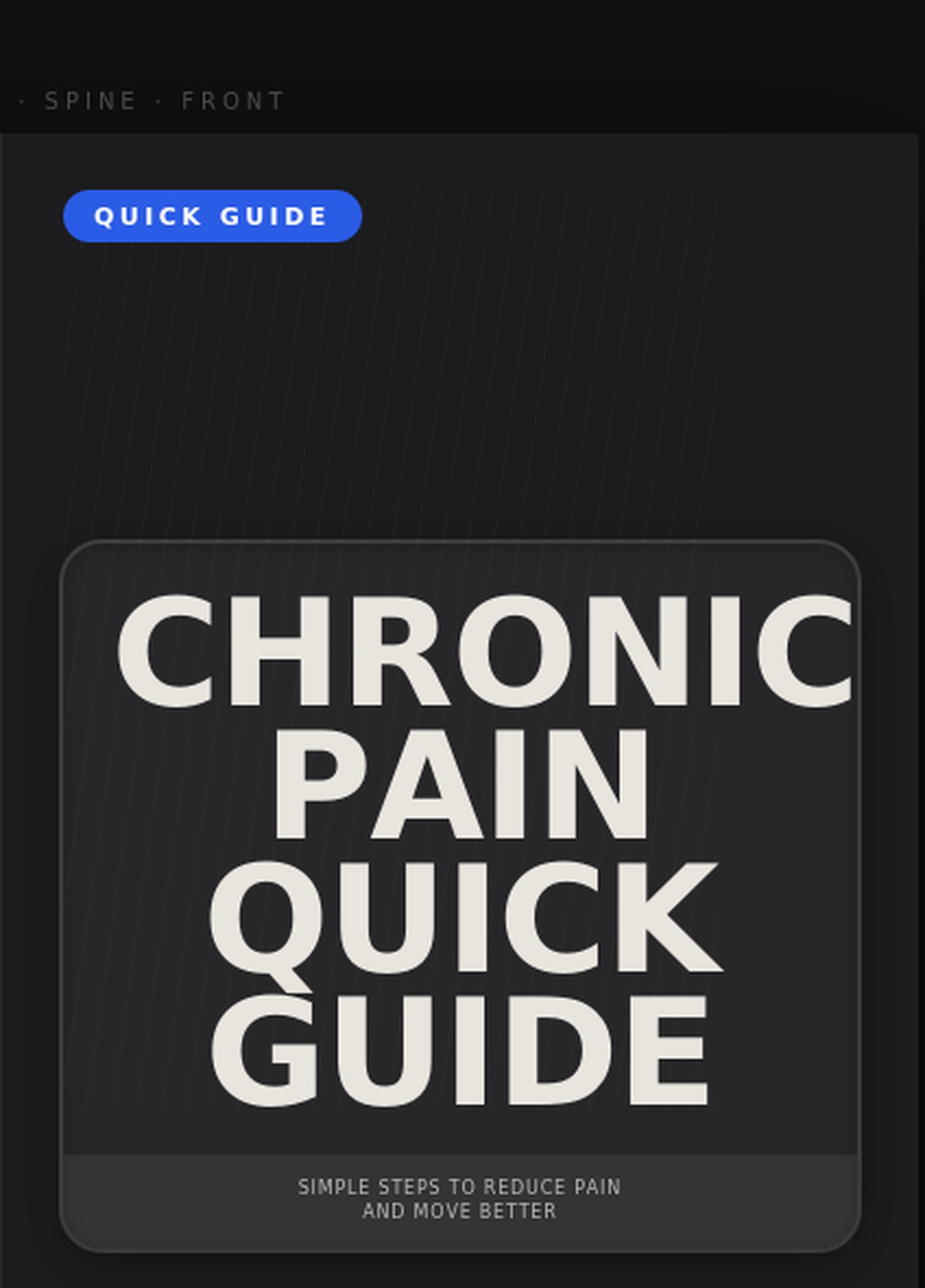 Chronic Pain Reset Quick Guide — book cover