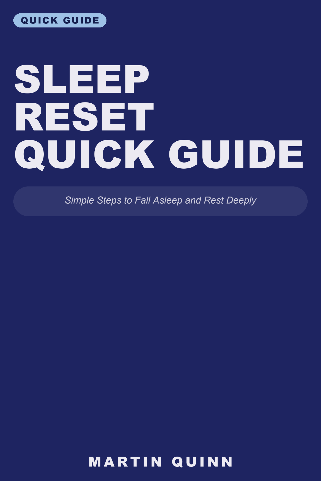 Sleep Reset Quick Guide — book cover